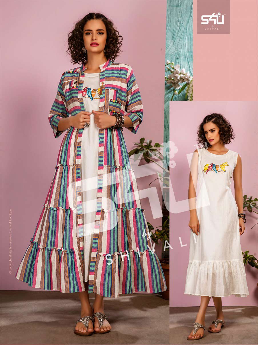 S4u Hello Jackets Vol 4 Designer Fancy Kurtis With Jacket S4u Hello Jackets Vol 4 Designer Fancy Kurtis With Jacket